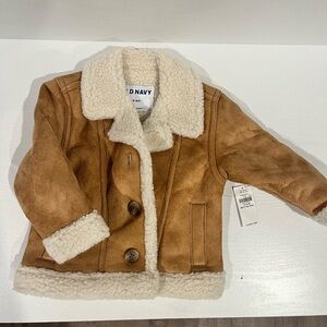 NWT Sherpa-Trim Buttoned Coat 12-18 months